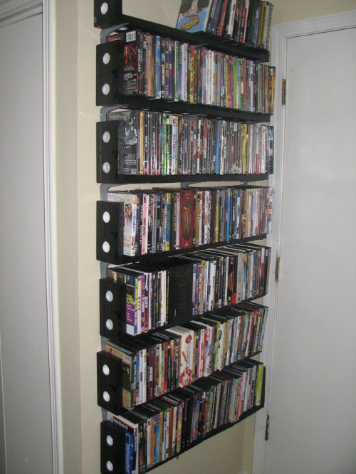 DVD Rack Made from VHS Cassettes - Neatorama