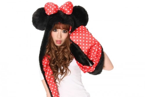 Hooded 500x333.jpg l Minnie summer  Mittens_23097 scarf and Mouse Scarf hooded