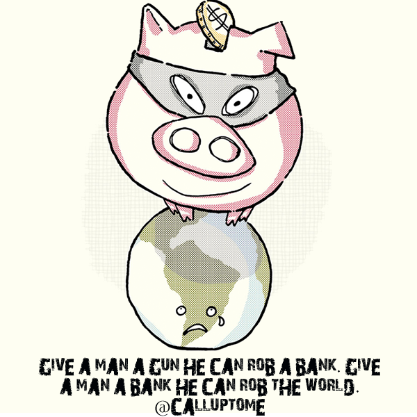 bank robbery cartoon