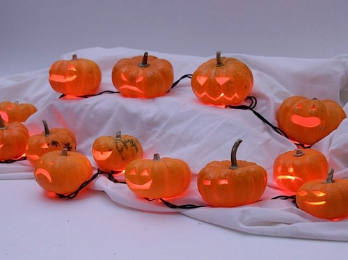 Real Pumpkin String Lights - Neatorama